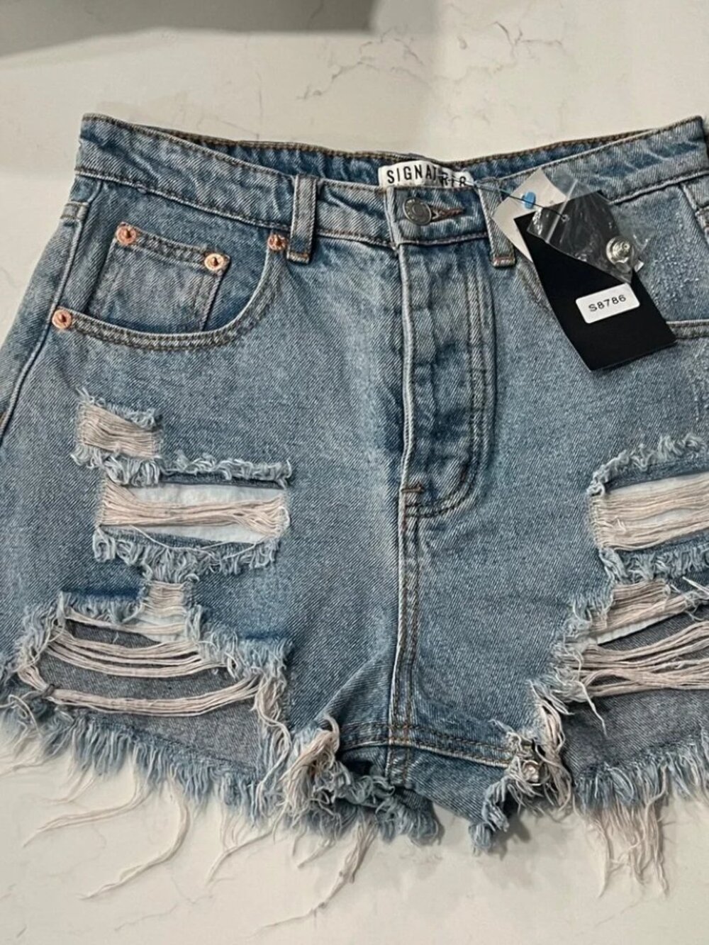 NWT Women's Ripped Jean Shorts - Size Small